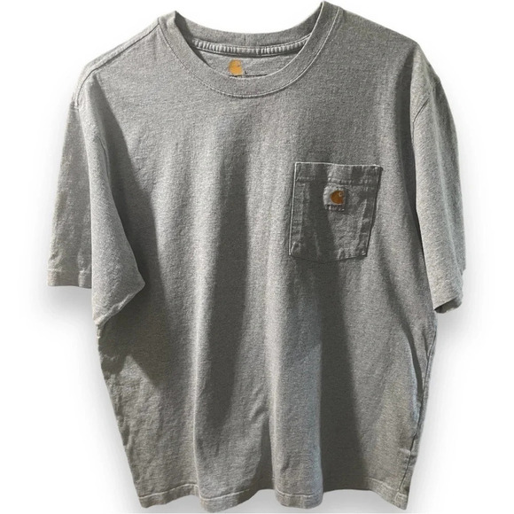 Men’s Carhartt Grey Printed Short Sleeve Tee, Size Large, Very Good Condition - Picture 2 of 5
